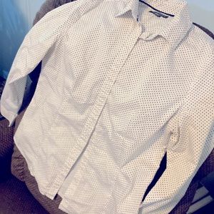 Cute white blouse with tiny black spots